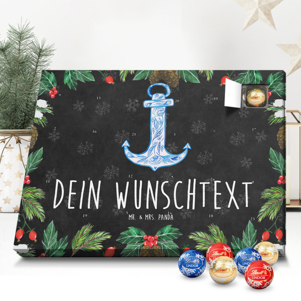 Personalisierter Kugel Markenschokolade Adventskalender Anker Blau Personalisierter Kugel Markenschokolade Adventskalender, Tiermotive, Gute Laune, lustige Sprüche, Tiere