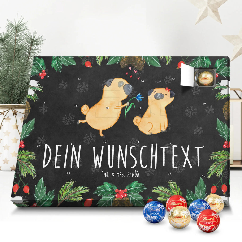 Personalisierter Kugel Markenschokolade Adventskalender Mops Verliebt Personalisierter Kugel Markenschokolade Adventskalender, Hund, Hundemotiv, Haustier, Hunderasse, Tierliebhaber, Hundebesitzer, Sprüche, Mops, Möpse, Hundeliebe, verliebt, Liebe, Liebesspruch. Verlobt, Geschenk Freund, Partner