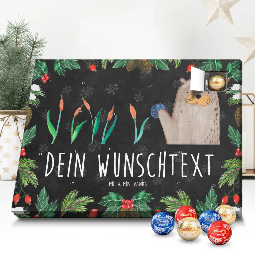 Personalisierter Kugel Markenschokolade Adventskalender Otter Stein Personalisierter Kugel Markenschokolade Adventskalender, Otter, Fischotter, Seeotter, Otter Seeotter See Otter