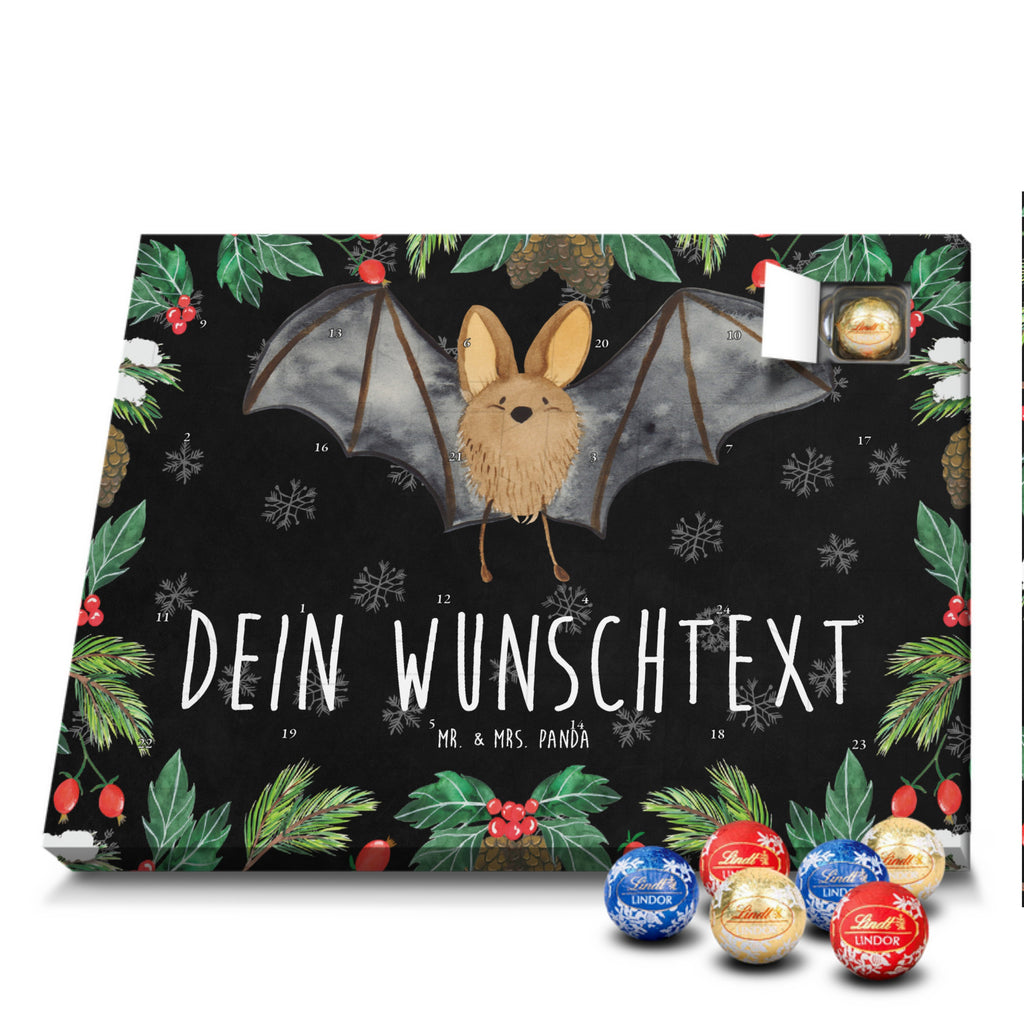 Personalisierter Kugel Markenschokolade Adventskalender Fledermaus Flügel Personalisierter Kugel Markenschokolade Adventskalender, Tiermotive, Gute Laune, lustige Sprüche, Tiere