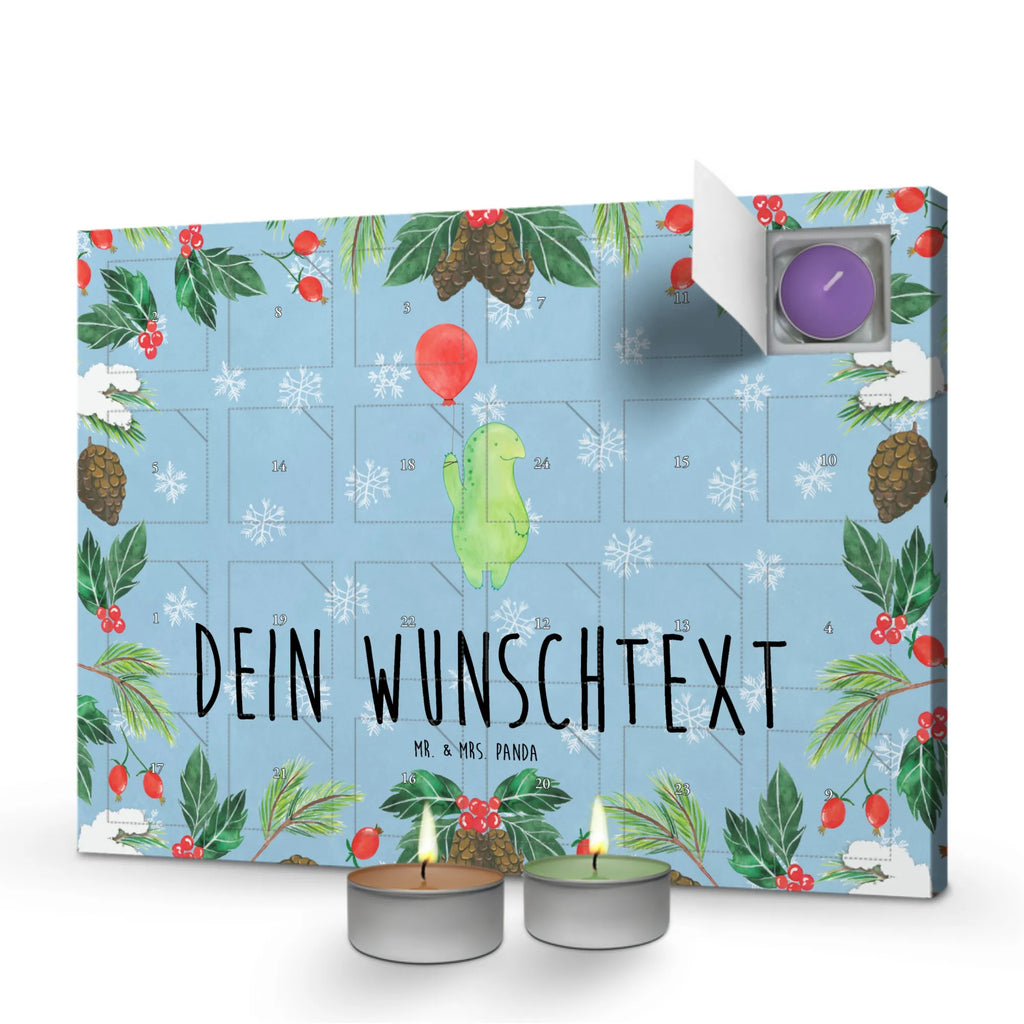 Personalisierter Duftkerzen Adventskalender Schildkröte Luftballon Personalisierter Duftkerzen Adventskalender, Schildkröte, Schildkröten, Mutausbruch, Motivation, Motivationsspruch