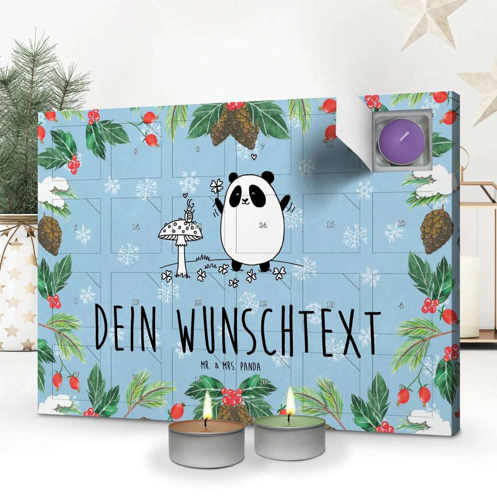 Personalisierter Duftkerzen Adventskalender Panda Glück Personalisierter Duftkerzen Adventskalender