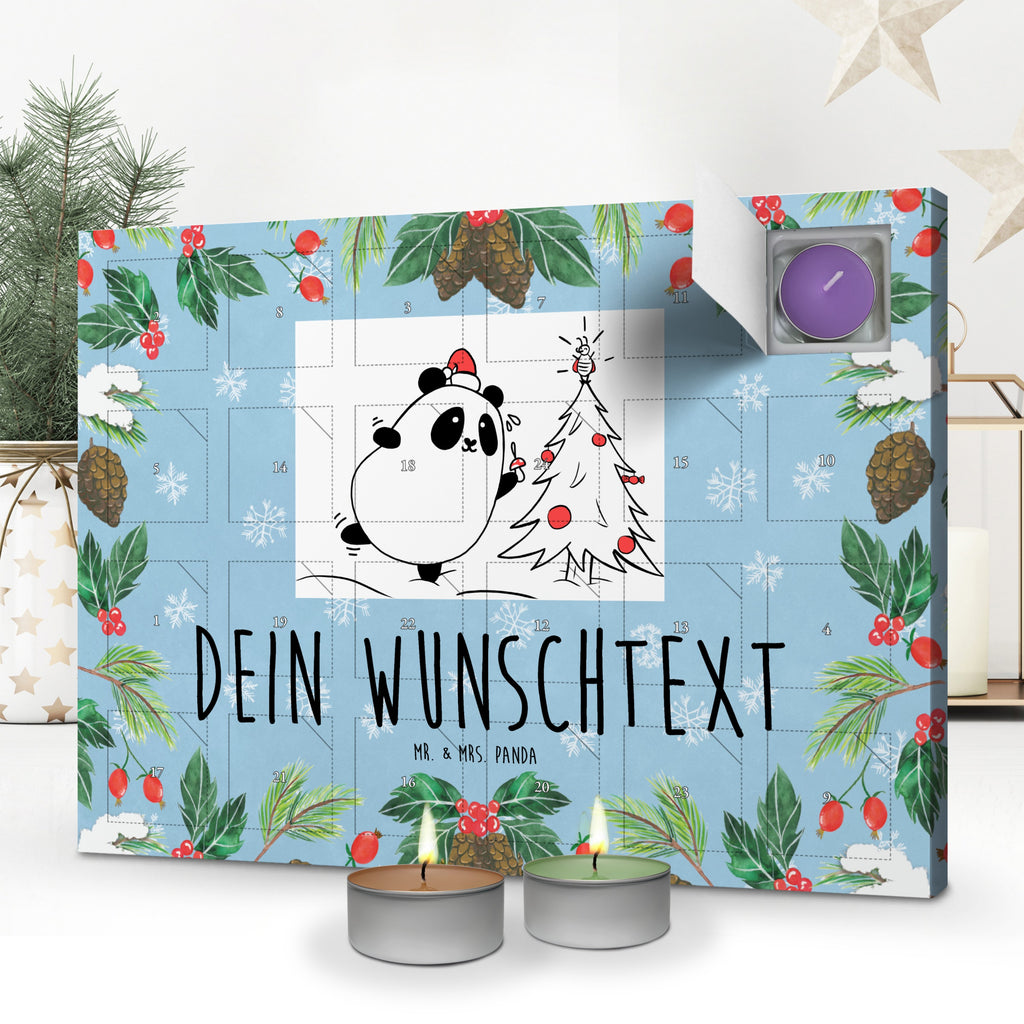 Personalisierter Duftkerzen Adventskalender Panda Weihnachtszeit Personalisierter Duftkerzen Adventskalender