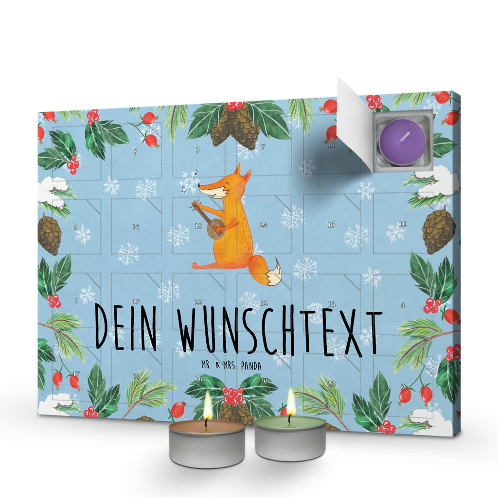 Personalisierter Duftkerzen Adventskalender Fuchs Gitarre Personalisierter Duftkerzen Adventskalender, Fuchs, Füchse, Geschenk Musiker, Musik Spruch, Musikerin, Sänger, Sängerin, Gitarre