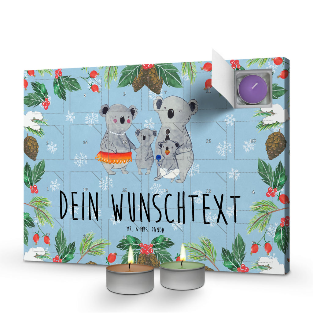 Personalisierter Duftkerzen Adventskalender Koala Familie Personalisierter Duftkerzen Adventskalender, Familie, Vatertag, Muttertag, Bruder, Schwester, Mama, Papa, Oma, Opa, Koala, Koalas, Family, Kinder, Geschwister, Familienleben