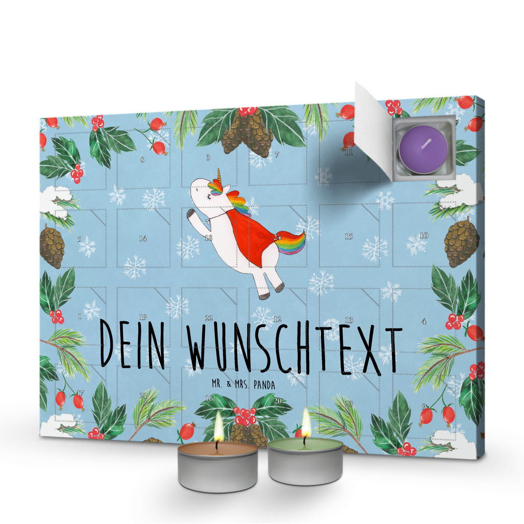 Personalisierter Duftkerzen Adventskalender Einhorn Super Personalisierter Duftkerzen Adventskalender, Einhorn, Einhörner, Einhorn Deko, Pegasus, Unicorn, Traummann, Superheld, Held, Freundin, Geschenk, Girl, Mädchen