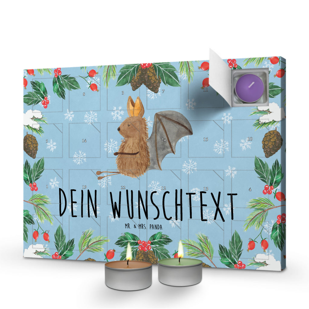 Personalisierter Duftkerzen Adventskalender Fledermaus Sitzen Personalisierter Duftkerzen Adventskalender, Tiermotive, Gute Laune, lustige Sprüche, Tiere, Fledermaus, Fledermäuse, Motivation, entspannen