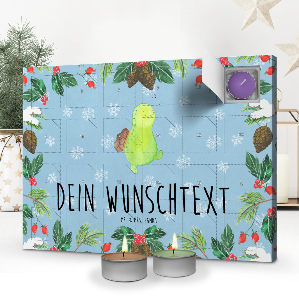 Personalisierter Duftkerzen Adventskalender Schildkröte Pfeifen Personalisierter Duftkerzen Adventskalender, Schildkröte, Schildi, Schildkröten, fröhlich, Glück, Motivation, Lebensfreude, Depression, Trennung, Neuanfang