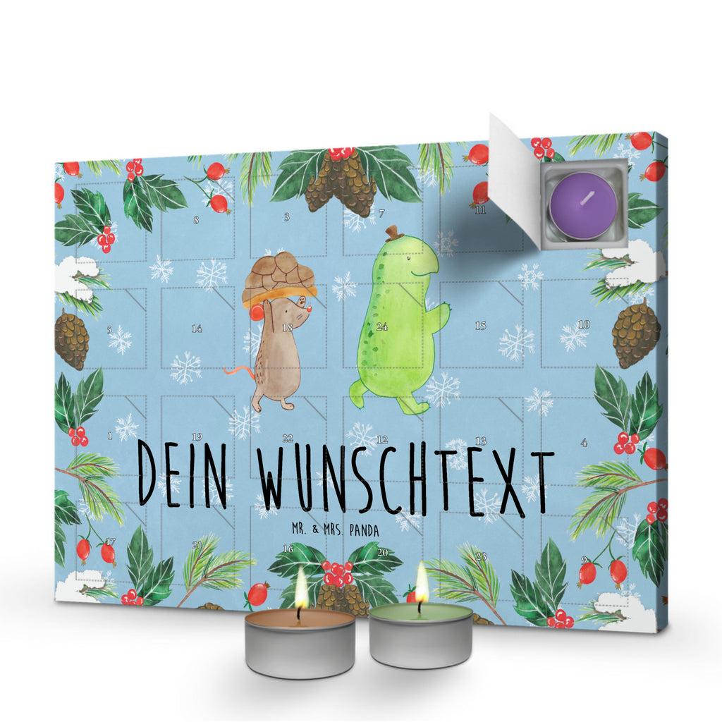 Personalisierter Duftkerzen Adventskalender Schildkröte Maus Personalisierter Duftkerzen Adventskalender, Schildkröte, Maus, Freunde, Freundinnen, beste Freunde, beste Freundinnen