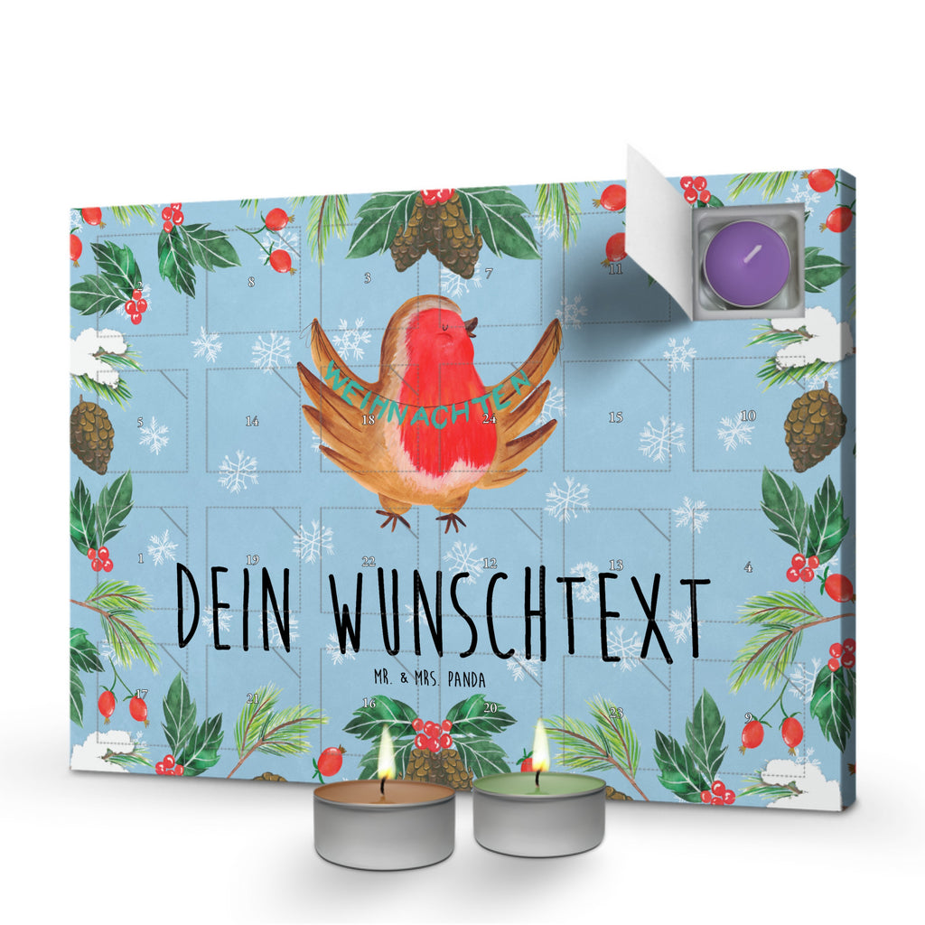 Personalisierter Duftkerzen Adventskalender Rotkehlchen Weihnachten Personalisierter Duftkerzen Adventskalender, Winter, Weihnachten, Weihnachtsdeko, Nikolaus, Advent, Heiligabend, Wintermotiv, Frohe Weihnachten, Weihnachtsmotiv, Weihnachtsgruß, Vogel, xmas