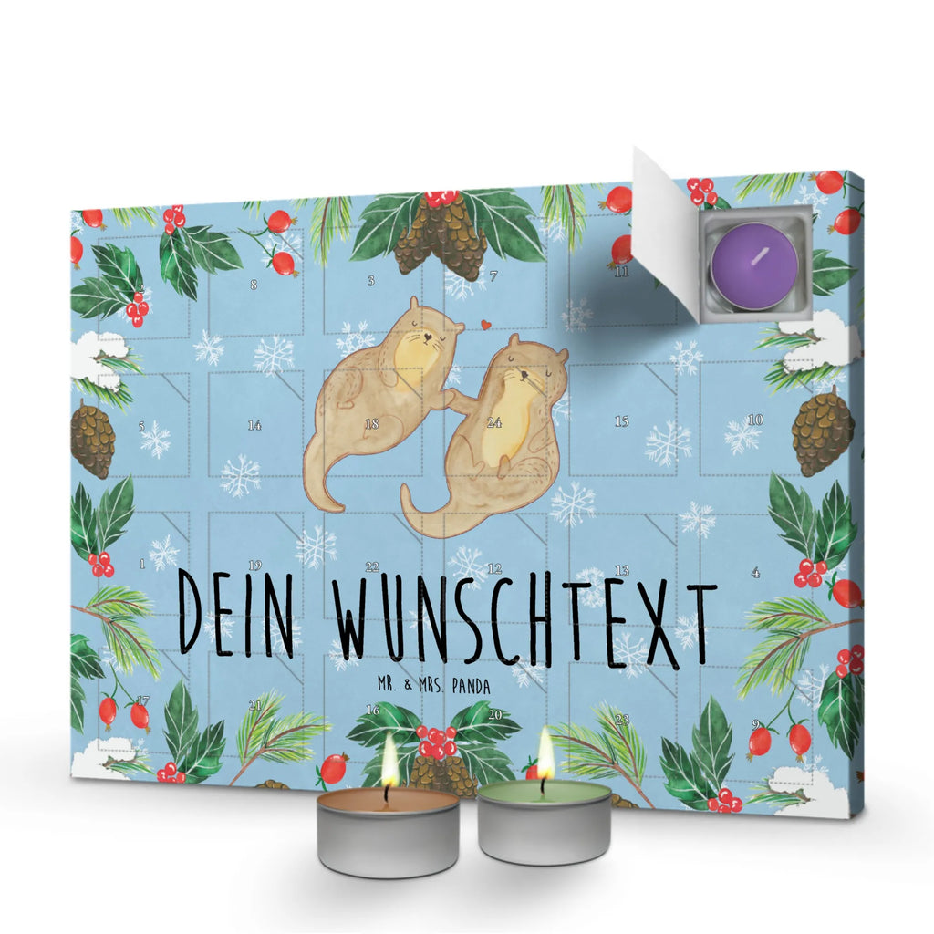 Personalisierter Duftkerzen Adventskalender Otter Hände halten Personalisierter Duftkerzen Adventskalender, Otter, Fischotter, Seeotter, Otter Seeotter See Otter