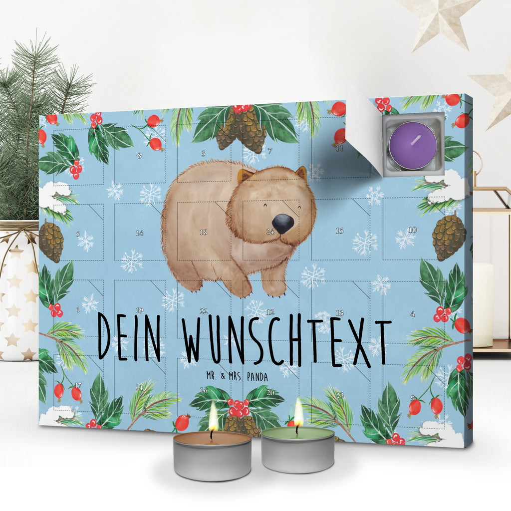 Personalisierter Duftkerzen Adventskalender Wombat Personalisierter Duftkerzen Adventskalender, Tiermotive, Gute Laune, lustige Sprüche, Tiere, Wombat, Das Leben ist schön, Motivation, Spruch, Australien