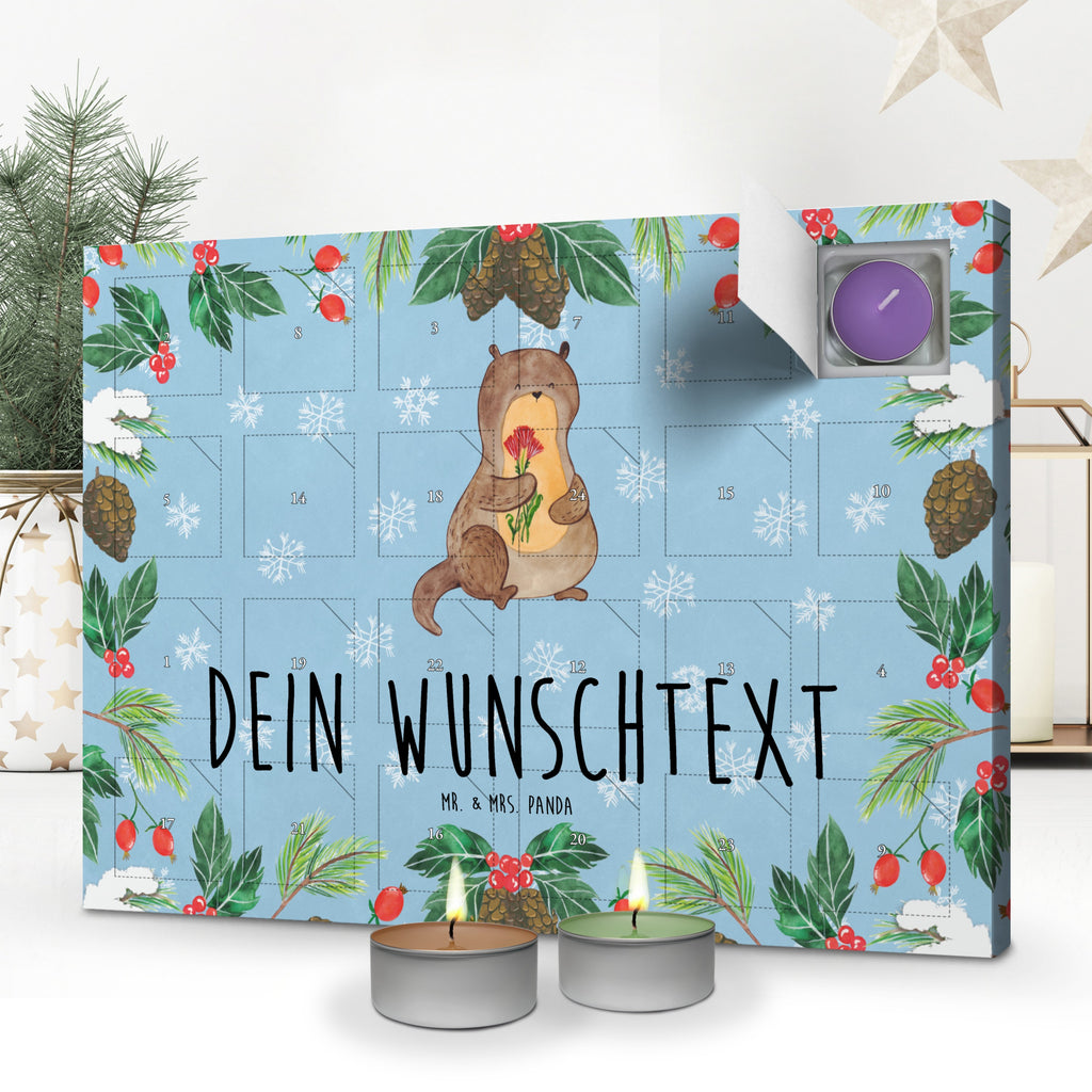 Personalisierter Duftkerzen Adventskalender Otter Blumenstrauß Personalisierter Duftkerzen Adventskalender, Otter, Fischotter, Seeotter, Otter Seeotter See Otter