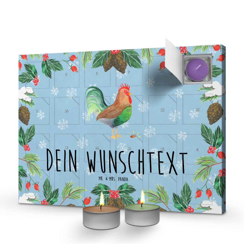 Personalisierter Duftkerzen Adventskalender Hahn Korn Personalisierter Duftkerzen Adventskalender, Bauernhof, Hoftiere, Landwirt, Landwirtin, Hahn, Korn, Henne, Eier, Natur