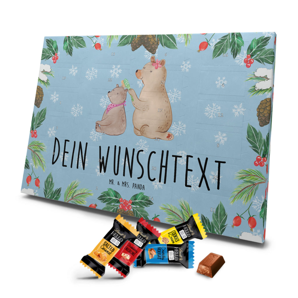 Personalisierter Markenschokolade Adventskalender Bär Kind Personalisierter Adventskalender, Familie, Vatertag, Muttertag, Bruder, Schwester, Mama, Papa, Oma, Opa, Geschenk, Mutti, Mutter