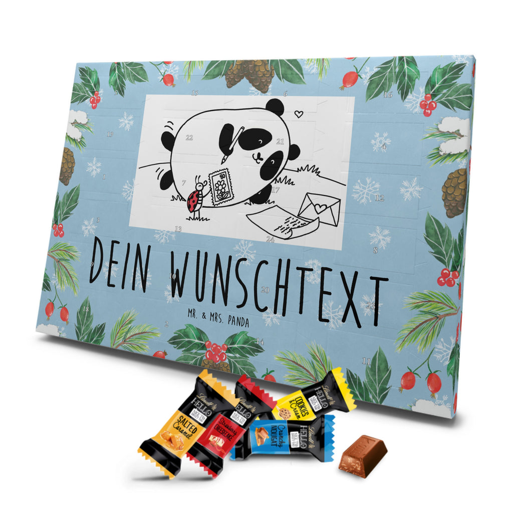 Personalisierter Markenschokolade Adventskalender Panda Vermissen Personalisierter Adventskalender