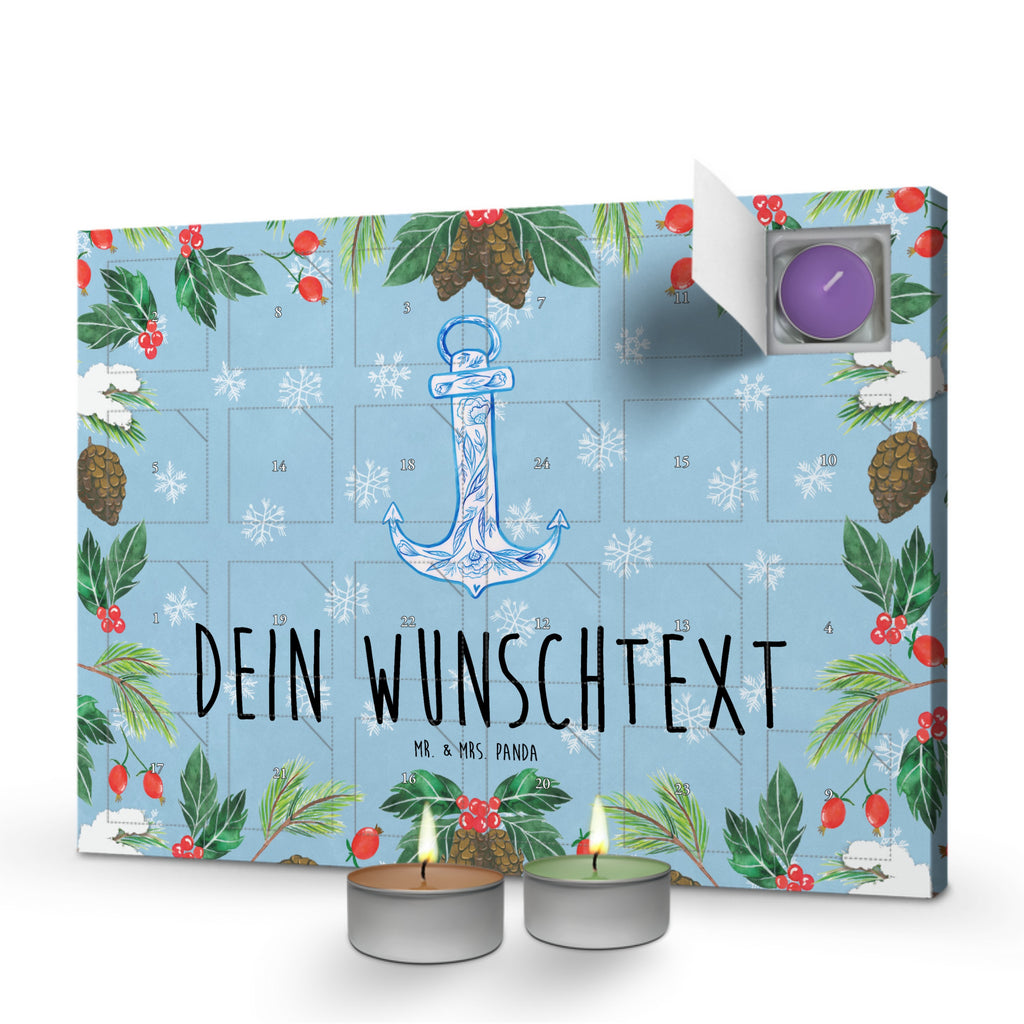 Personalisierter Duftkerzen Adventskalender Anker Blau Personalisierter Duftkerzen Adventskalender, Tiermotive, Gute Laune, lustige Sprüche, Tiere