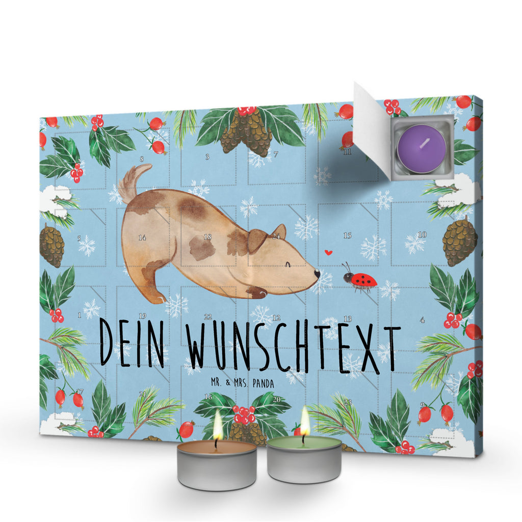 Personalisierter Duftkerzen Adventskalender Hund Marienkäfer Personalisierter Duftkerzen Adventskalender, Hund, Hundemotiv, Haustier, Hunderasse, Tierliebhaber, Hundebesitzer, Sprüche, Hunde, Hundespruch, Marienkäfer, Mischling, Mischlinghund