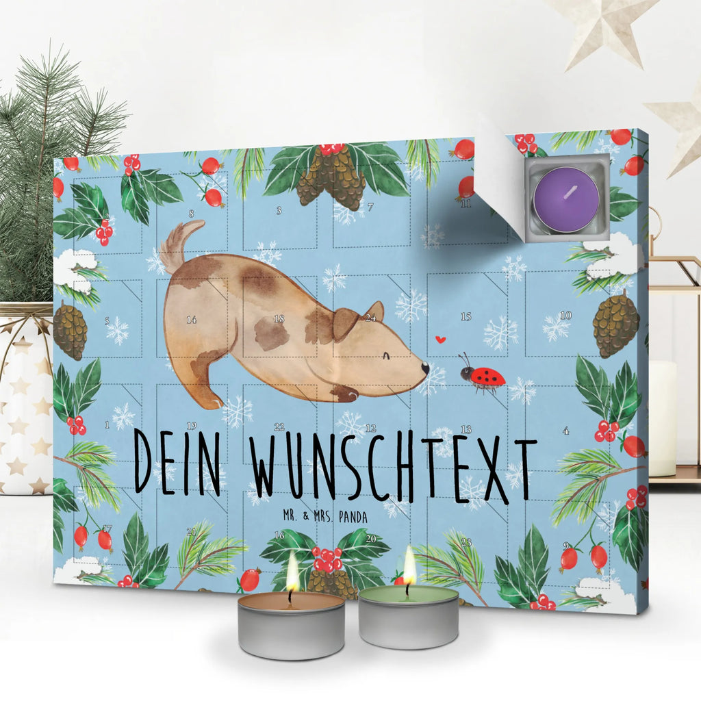 Personalisierter Duftkerzen Adventskalender Hund Marienkäfer Personalisierter Duftkerzen Adventskalender, Hund, Hundemotiv, Haustier, Hunderasse, Tierliebhaber, Hundebesitzer, Sprüche, Hunde, Hundespruch, Marienkäfer, Mischling, Mischlinghund