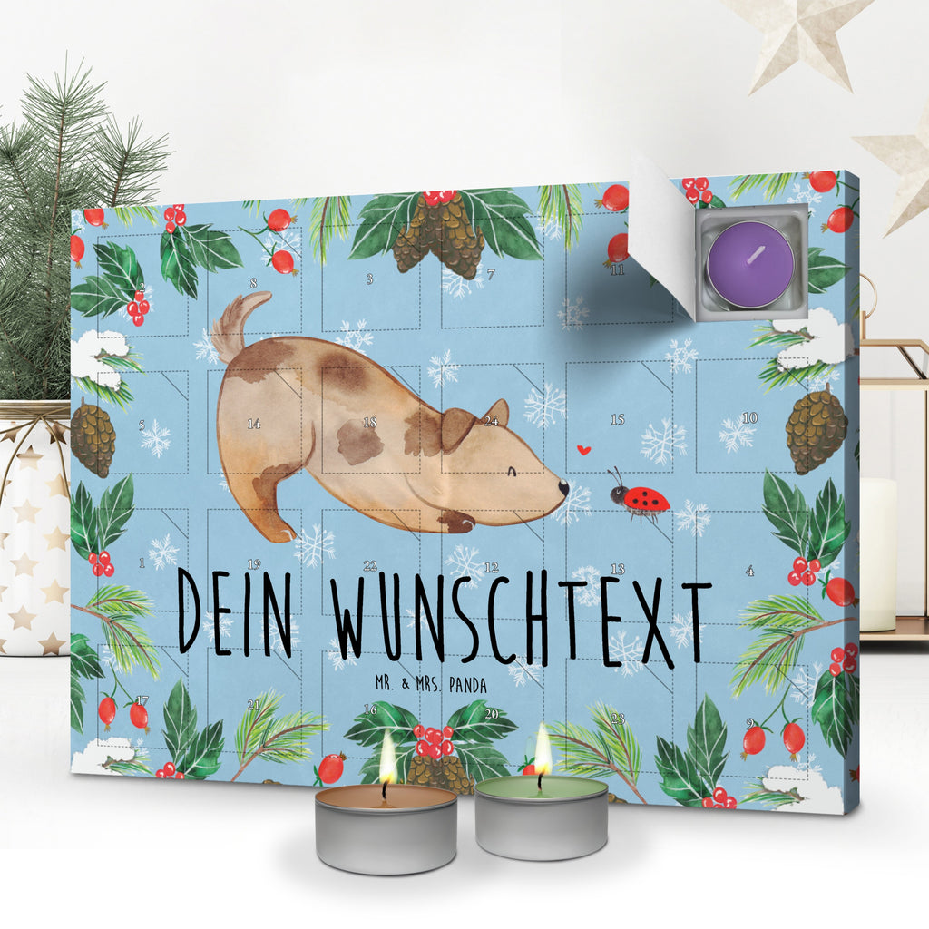 Personalisierter Duftkerzen Adventskalender Hund Marienkäfer Personalisierter Duftkerzen Adventskalender, Hund, Hundemotiv, Haustier, Hunderasse, Tierliebhaber, Hundebesitzer, Sprüche, Hunde, Hundespruch, Marienkäfer, Mischling, Mischlinghund