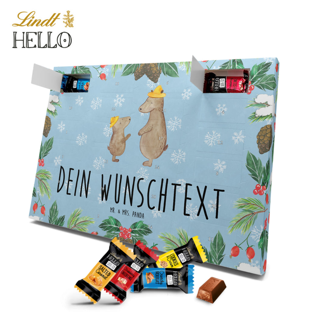 Personalisierter Markenschokolade Adventskalender Bären mit Hut Personalisierter Adventskalender, Familie, Vatertag, Muttertag, Bruder, Schwester, Mama, Papa, Oma, Opa, Bär, Bären, Vater, Papi, Paps, Dad, Daddy, Lieblingsmensch, Sohn, Söhne, Kind, Kinder, Vater-Sohn, Family, Vorbild