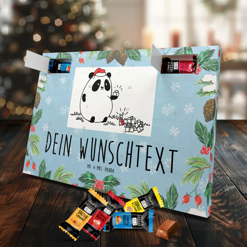 Personalisierter Markenschokolade Adventskalender Panda Weihnachtsgeschenk Personalisierter Adventskalender