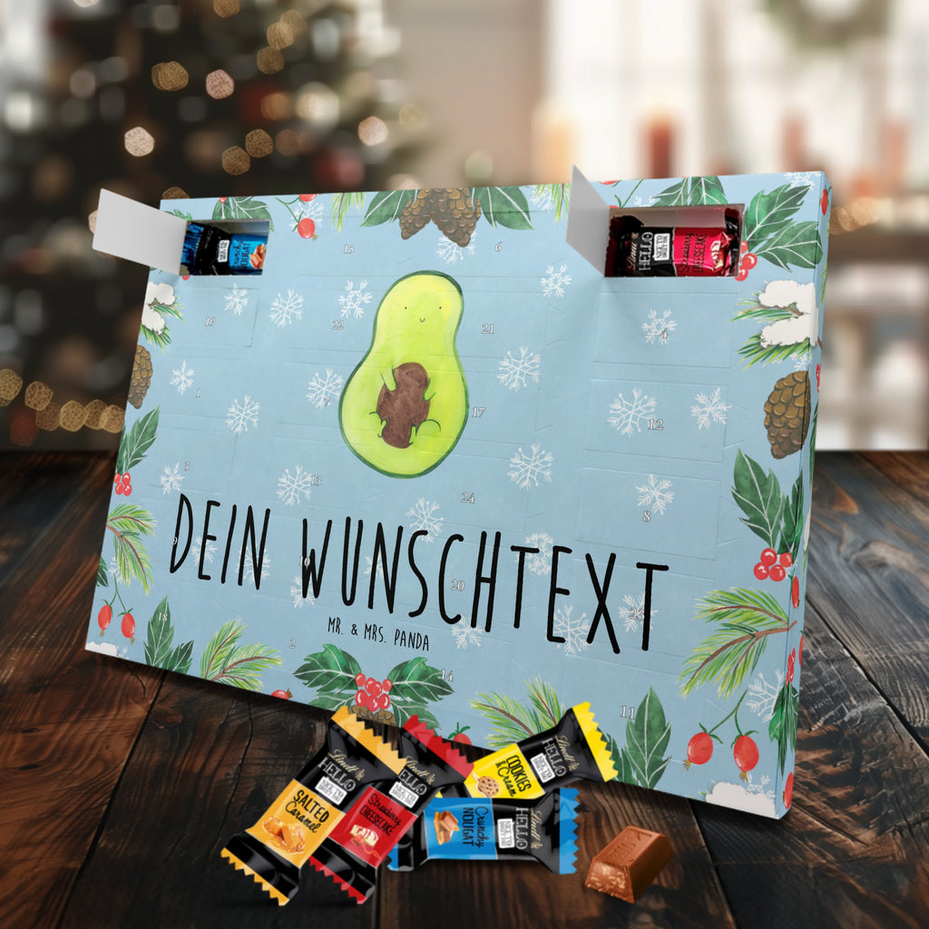 Personalisierter Markenschokolade Adventskalender Avocado Kern Personalisierter Adventskalender, Avocado, Veggie, Vegan, Gesund, Avokado, Avocadokern, Kern, Pflanze, Spruch Leben