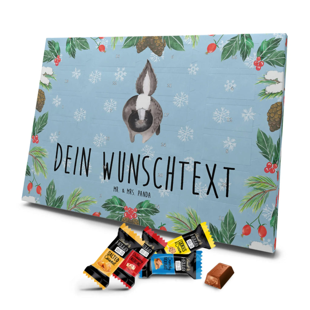 Personalisierter Markenschokolade Adventskalender Stinktier Angriff Personalisierter Adventskalender, Stinktier, Skunk, Wildtier, Raubtier, Stinker, Stinki, wütend, Drohung