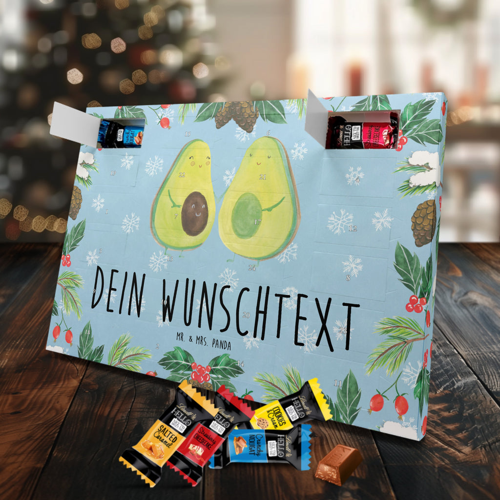 Personalisierter Markenschokolade Adventskalender Avocado Pärchen Personalisierter Adventskalender, Avocado, Veggie, Vegan, Gesund, Avocuddle, Liebe, Schwangerschaft, Familie, Babyshower, Babyparty, Hochzeit, Kinder, Avocados, Geburt