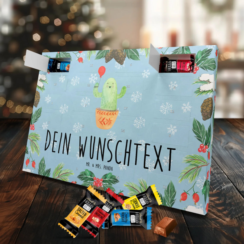 Personalisierter Markenschokolade Adventskalender Kaktus Luftballon Personalisierter Adventskalender, Kaktus, Kakteen, Luftballon, Neustart, Freude, Büro, Stress, Büroalltag, Freundin, Freund, Ausbildung, Prüfung