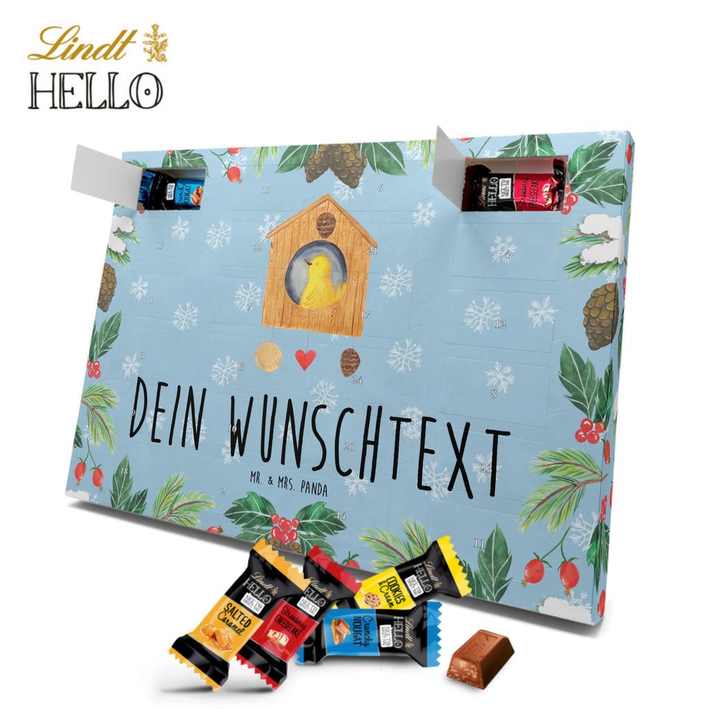 Personalisierter Markenschokolade Adventskalender Vogelhaus Home Personalisierter Adventskalender, Tiermotive, Gute Laune, lustige Sprüche, Tiere, Vogelhaus, Vogel, Home sweet Home, Einzug, Umzug, Geschenk, Einzugsgeschenk, Hausbau, Haus