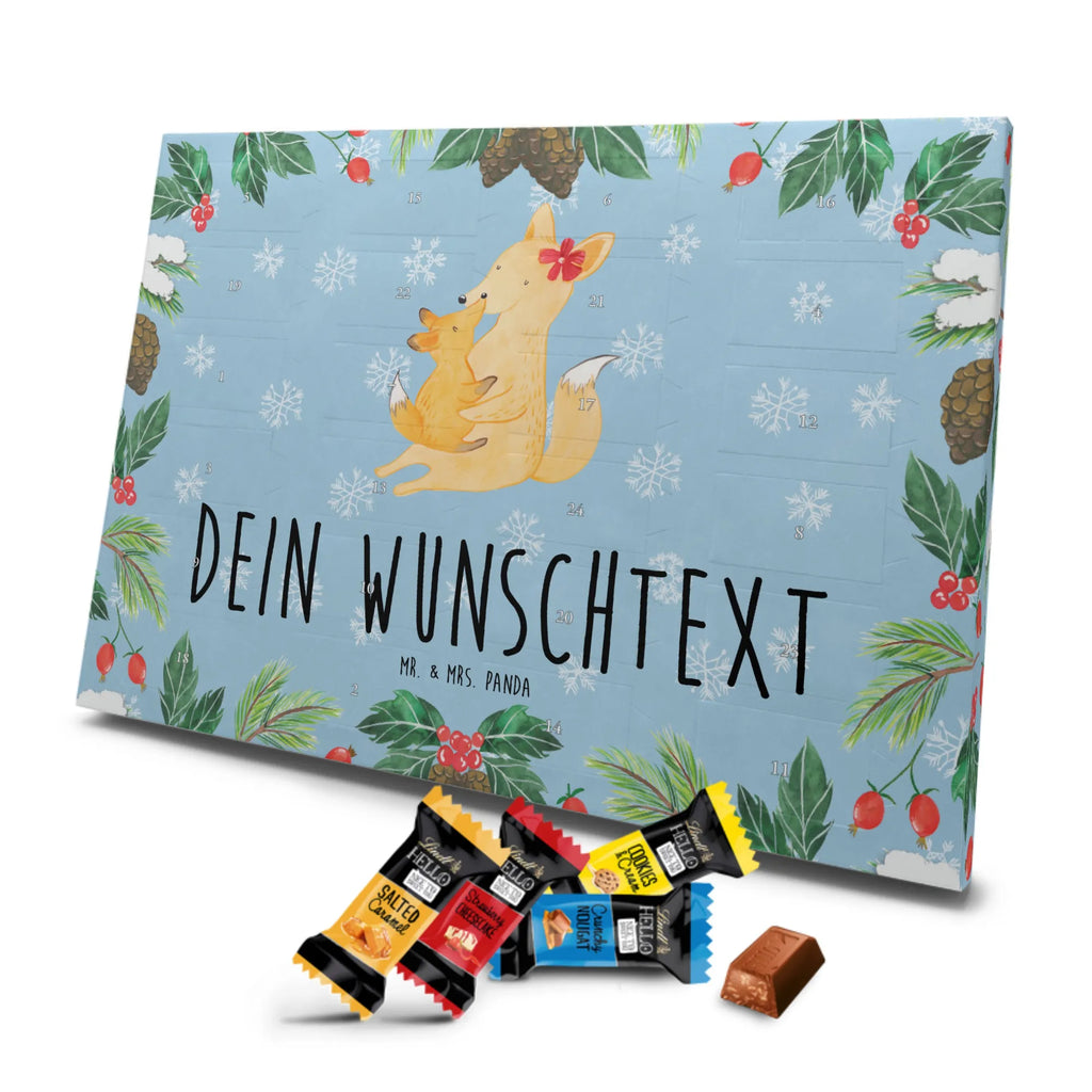 Personalisierter Markenschokolade Adventskalender Fuchs Mama Personalisierter Adventskalender, Familie, Vatertag, Muttertag, Bruder, Schwester, Mama, Papa, Oma, Opa, Mutter, Tochter, Lieblingstochter, Beste Tochter, Geschenk