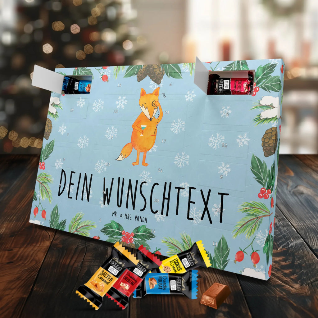 Personalisierter Markenschokolade Adventskalender Fuchs Lord Personalisierter Adventskalender, Fuchs, Füchse, tröstende Worte, Spruch lustig, Liebeskummer Geschenk, Motivation Spruch, Problemlösung