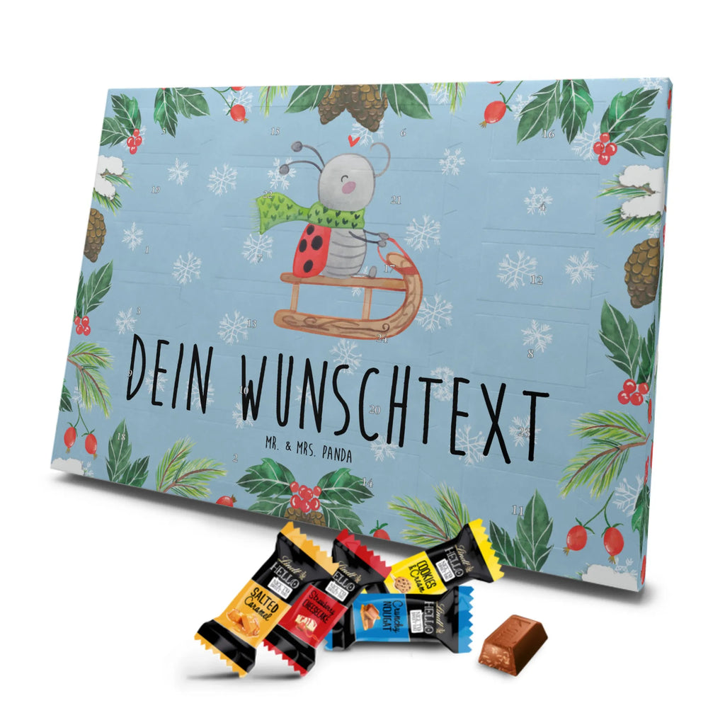 Personalisierter Markenschokolade Adventskalender Smörle Rodeln Personalisierter Adventskalender, Winter, Weihnachten, Weihnachtsdeko, Nikolaus, Advent, Heiligabend, Wintermotiv, Schlittenfahren, Smörle, Marzipan