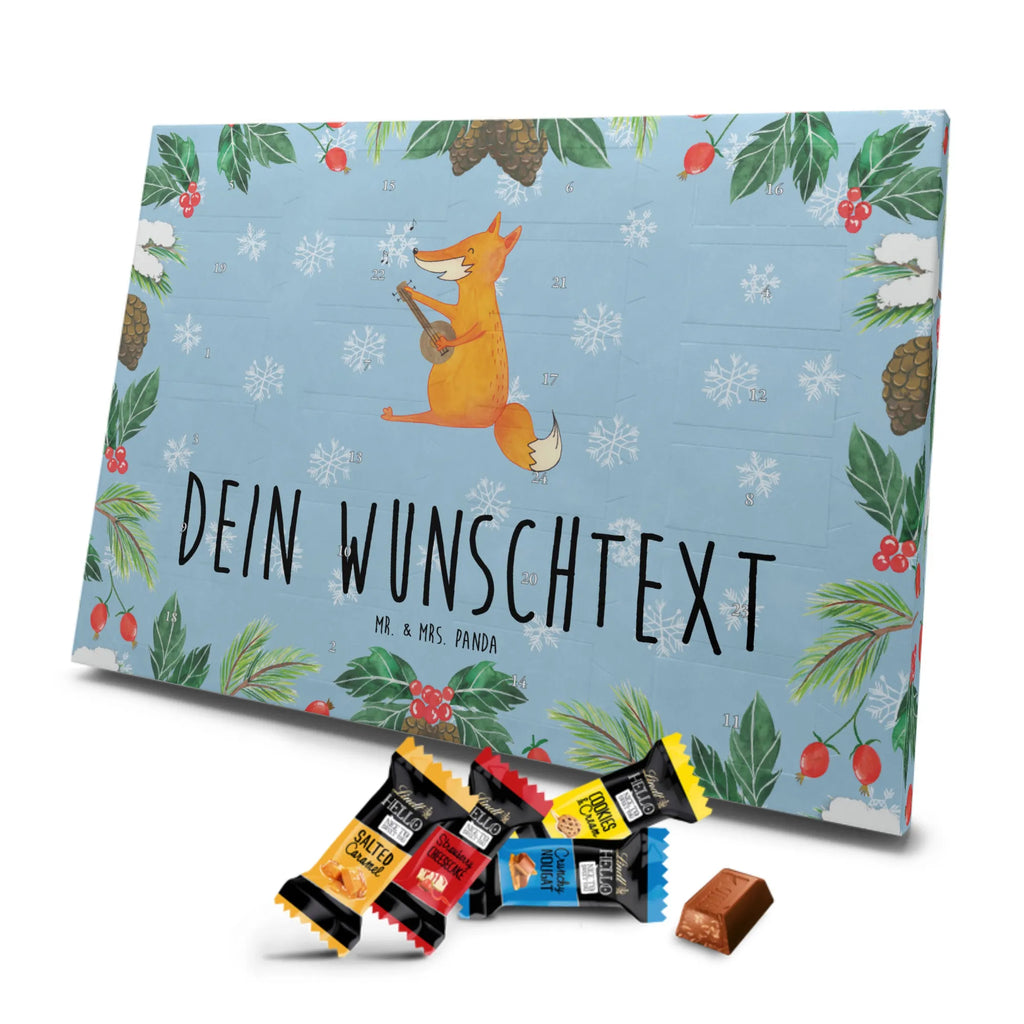 Personalisierter Markenschokolade Adventskalender Fuchs Gitarre Personalisierter Adventskalender, Fuchs, Füchse, Geschenk Musiker, Musik Spruch, Musikerin, Sänger, Sängerin, Gitarre