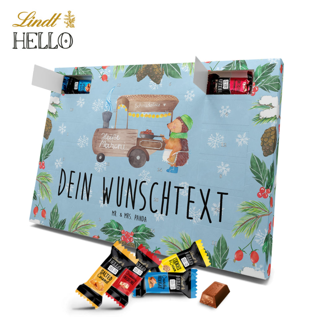 Personalisierter Markenschokolade Adventskalender Igel Maronen Personalisierter Adventskalender, Winter, Weihnachten, Weihnachtsdeko, Nikolaus, Advent, Heiligabend, Wintermotiv, Maronen, Weihnachtsmarkt, Kastanien, Duft