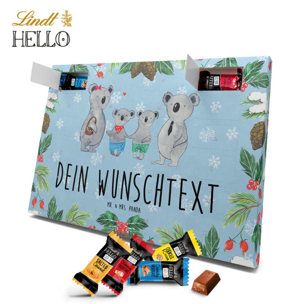 Personalisierter Markenschokolade Adventskalender Koala Familie zwei Personalisierter Adventskalender, Familie, Vatertag, Muttertag, Bruder, Schwester, Mama, Papa, Oma, Opa, Koala, Koalabär, beste Familie, Familienzeit, Familienleben, Koalafamilie, Lieblingsfamilie