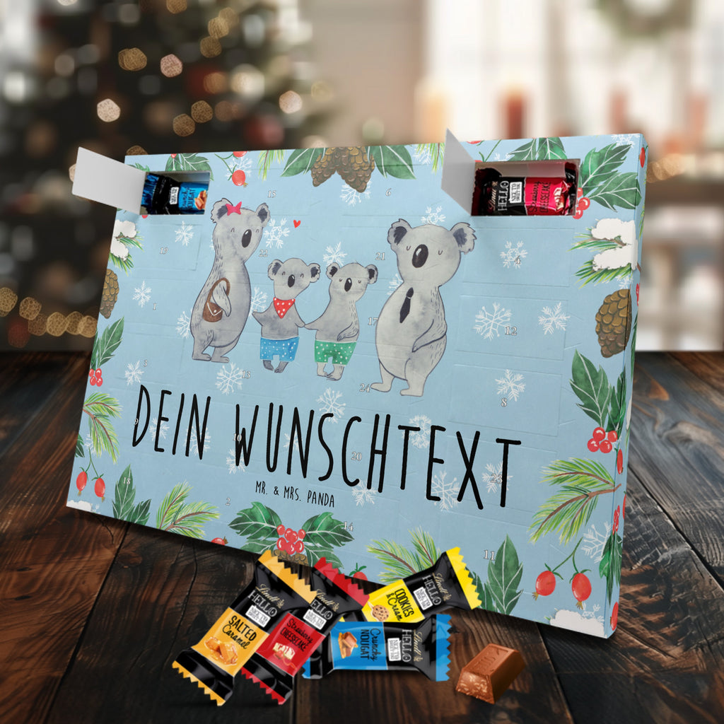 Personalisierter Markenschokolade Adventskalender Koala Familie zwei Personalisierter Adventskalender, Familie, Vatertag, Muttertag, Bruder, Schwester, Mama, Papa, Oma, Opa, Koala, Koalabär, beste Familie, Familienzeit, Familienleben, Koalafamilie, Lieblingsfamilie