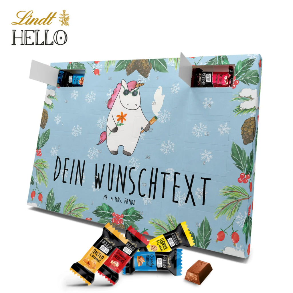 Personalisierter Markenschokolade Adventskalender Einhorn Woodstock Personalisierter Adventskalender, Einhorn, Einhörner, Einhorn Deko, Pegasus, Unicorn, Kiffen, Joint, Zigarette, Alkohol, Party, Spaß. lustig, witzig, Woodstock