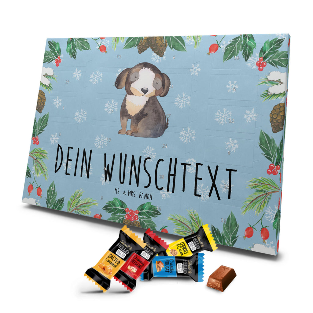 Personalisierter Markenschokolade Adventskalender Hund Entspannen Personalisierter Adventskalender, Hund, Hundemotiv, Haustier, Hunderasse, Tierliebhaber, Hundebesitzer, Sprüche, schwarzer Hund, Hundeliebe, Liebe, Hundeglück