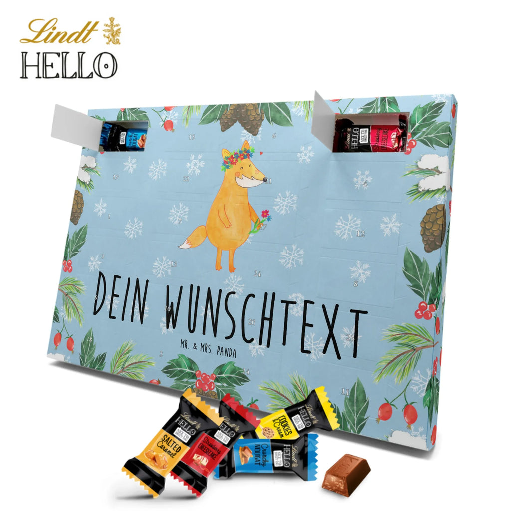 Personalisierter Markenschokolade Adventskalender Fuchs Blumen Personalisierter Adventskalender, Fuchs, Füchse, Fox, Liebe, Freundin, Fuchsmädchen, Blumenmädchen, Freundinnen, Liebesbeweis, Blume, Blumen, Motivation, Freude, ich, mich, Selbstliebe