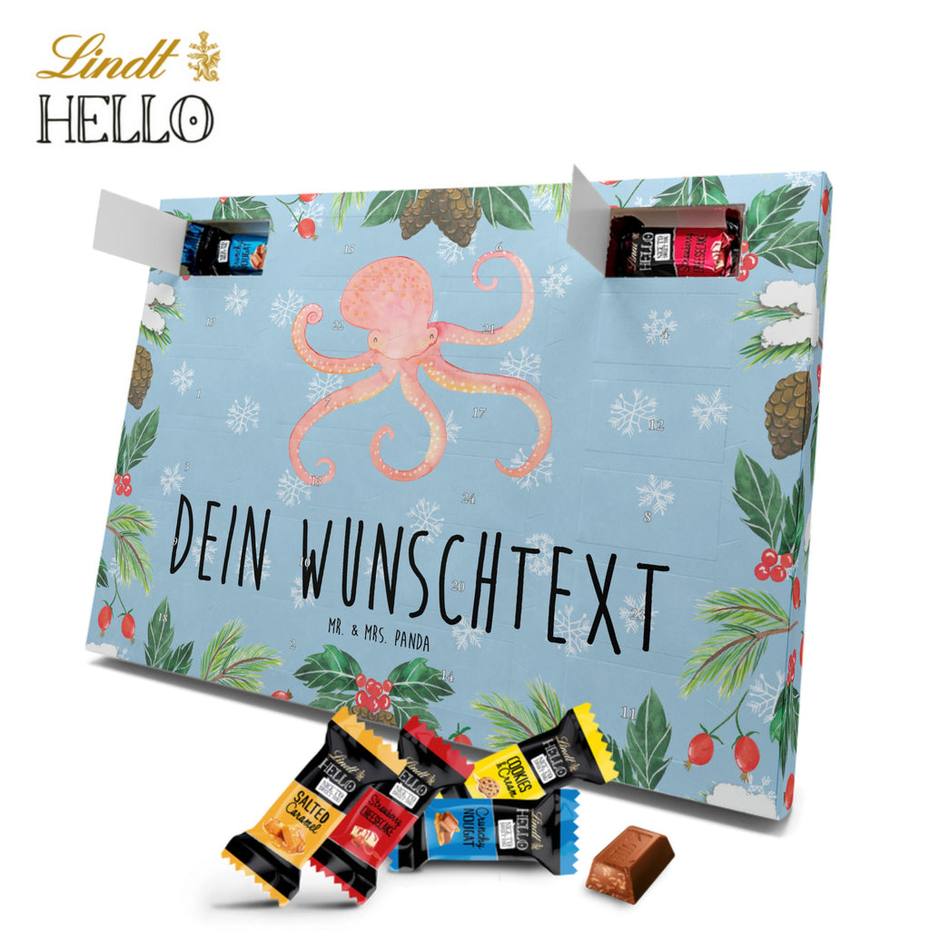 Personalisierter Markenschokolade Adventskalender Tintenfisch Personalisierter Adventskalender, Tiermotive, Gute Laune, lustige Sprüche, Tiere, Meer, Meerestier, Krake, Tintenfisch, Arme, Wasser, Ozean