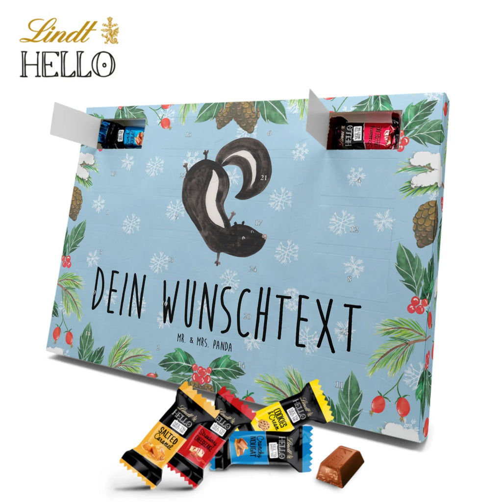 Personalisierter Markenschokolade Adventskalender Stinktier Handstand Personalisierter Adventskalender, Stinktier, Skunk, Wildtier, Raubtier, Stinker, Stinki, Spielplatz, verpielt, Kind