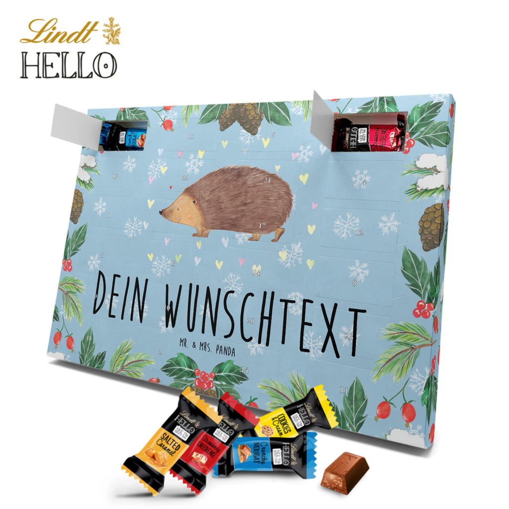 Personalisierter Markenschokolade Adventskalender Igel Herzen Personalisierter Adventskalender, Tiermotive, Gute Laune, lustige Sprüche, Tiere, Liebe, Herz, Herzen, Igel, Vertrauen, Kuss, Leben