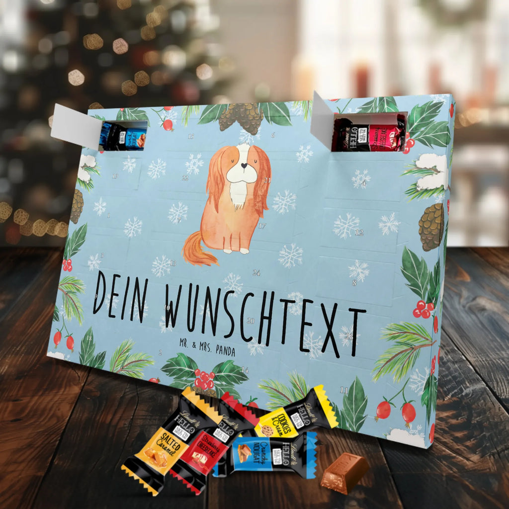 Personalisierter Markenschokolade Adventskalender Hund Cavalier King Charles Spaniel Personalisierter Adventskalender, Hund, Hundemotiv, Haustier, Hunderasse, Tierliebhaber, Hundebesitzer, Sprüche, Cavalier King Charles Spaniel, Cockerspaniel, Spaniel, Spruch, schönster Hund