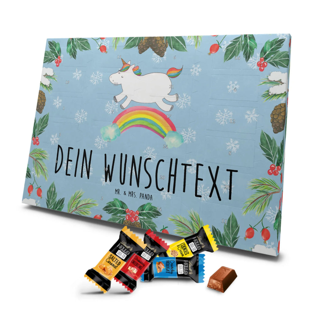 Personalisierter Markenschokolade Adventskalender Einhorn Regenbogen Personalisierter Adventskalender, Einhorn, Einhörner, Einhorn Deko, Pegasus, Unicorn, Regenbogen, Glitzer, Einhornpower, Erwachsenwerden, Einhornautobahn