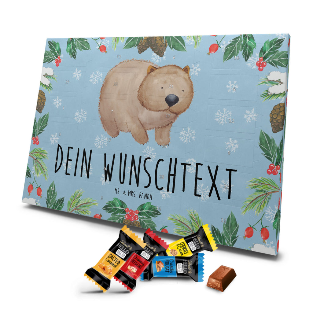 Personalisierter Markenschokolade Adventskalender Wombat Personalisierter Adventskalender, Tiermotive, Gute Laune, lustige Sprüche, Tiere, Wombat, Das Leben ist schön, Motivation, Spruch, Australien