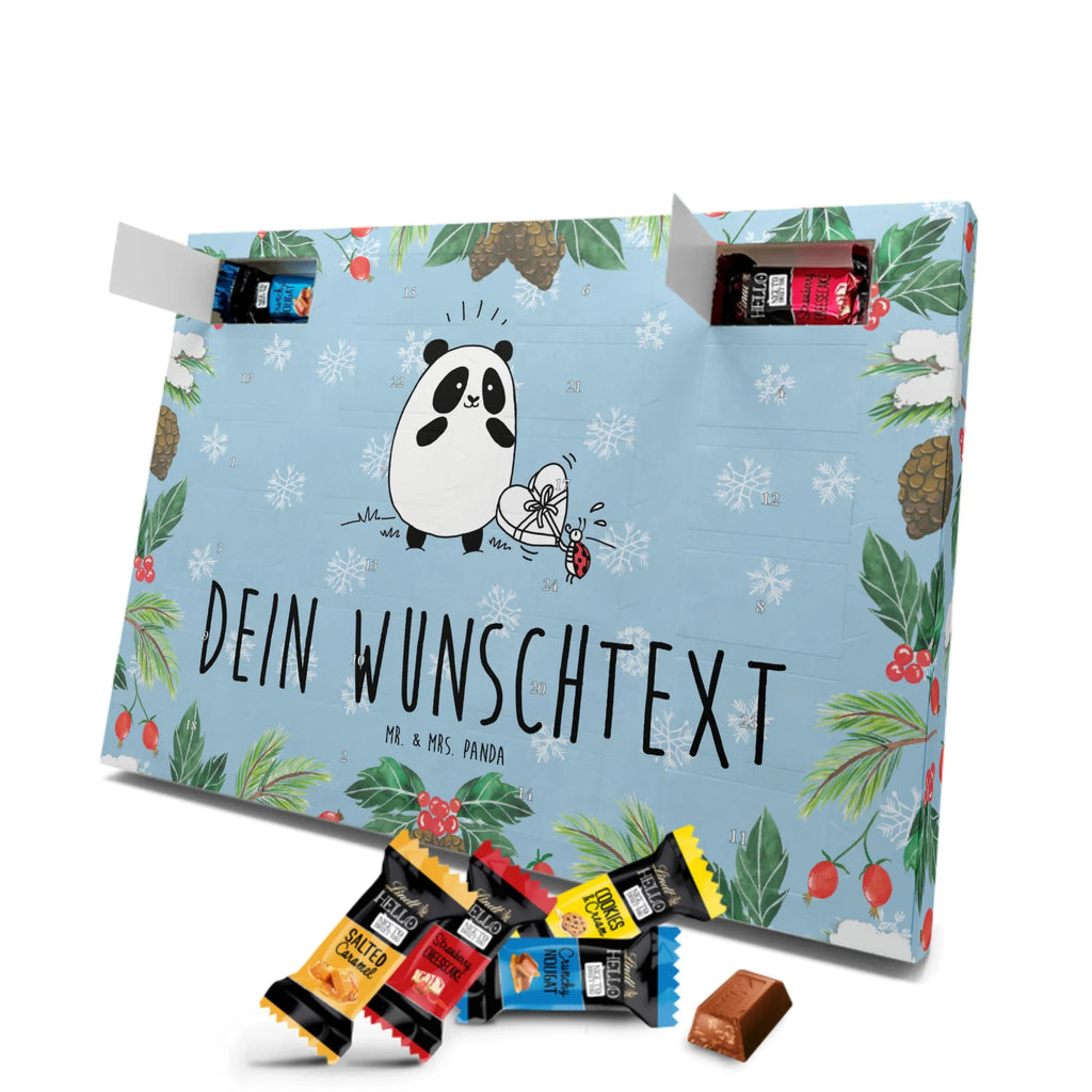 Personalisierter Markenschokolade Adventskalender Panda Dankeschön Personalisierter Adventskalender