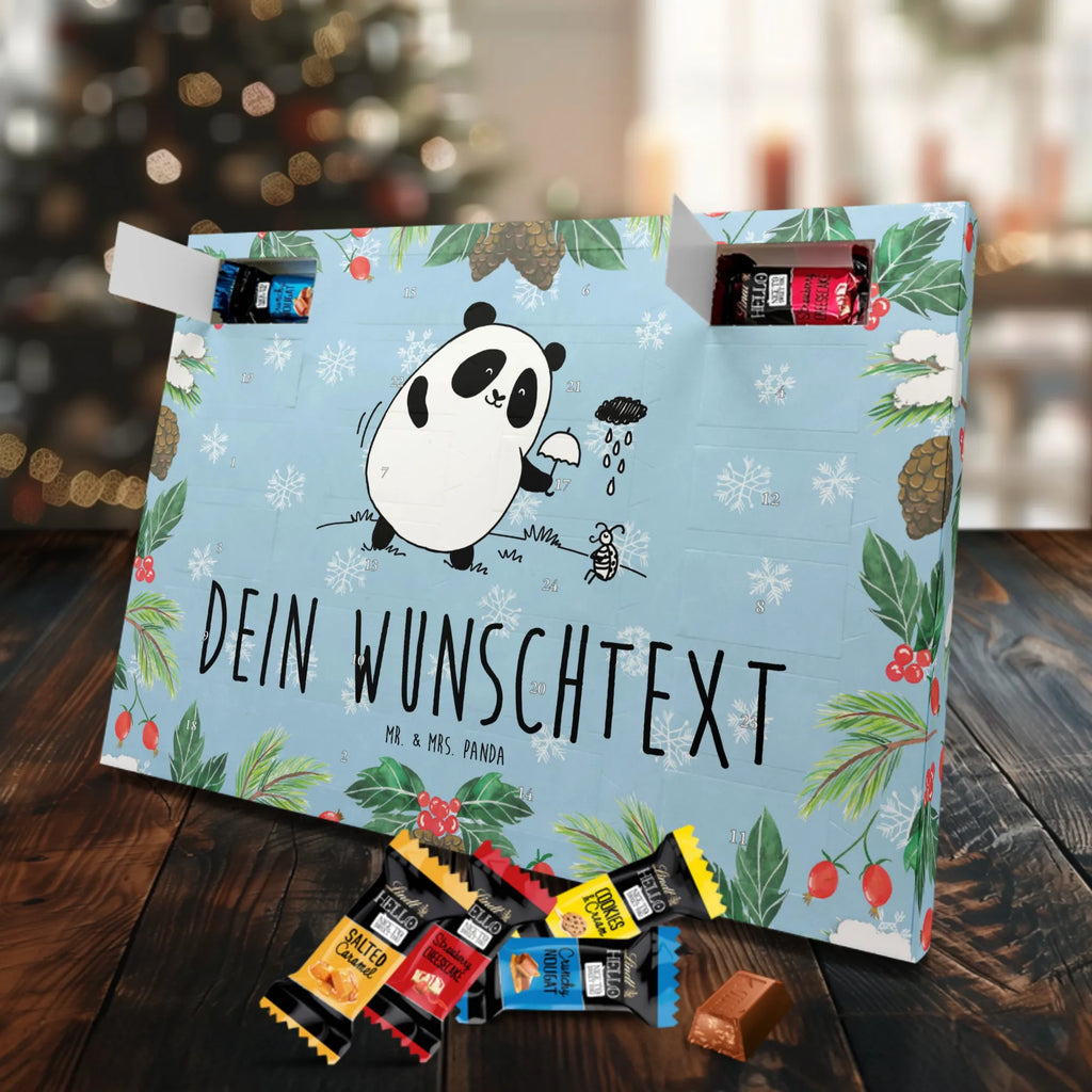 Personalisierter Markenschokolade Adventskalender Panda Zusammenhalt Personalisierter Adventskalender