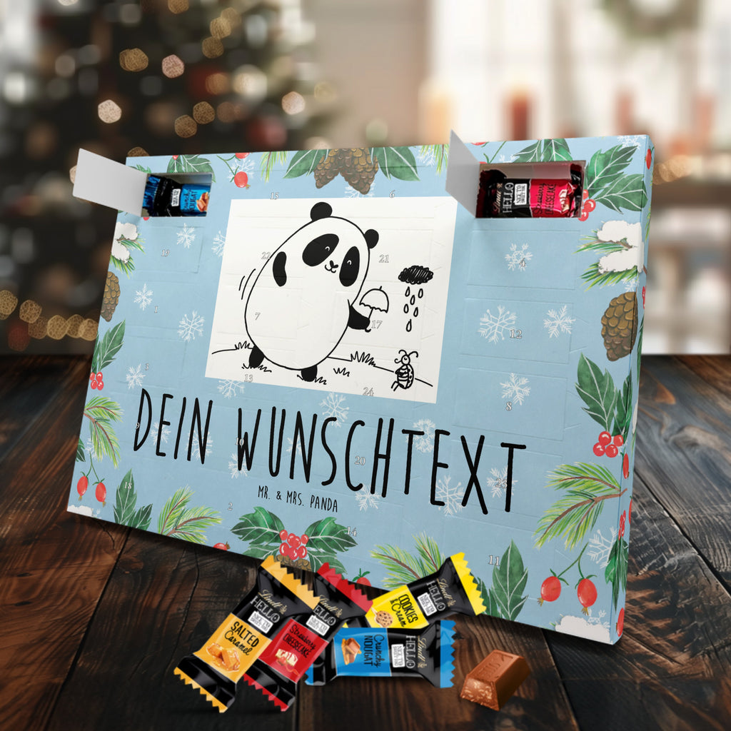 Personalisierter Markenschokolade Adventskalender Panda Zusammenhalt Personalisierter Adventskalender